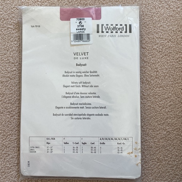 NIB Wolford Large rose pink bodysuit. Tank style straps. New. - Picture 2 of 2